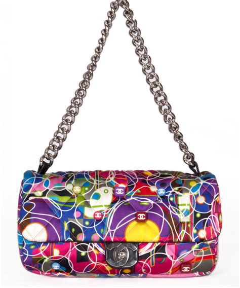 Chanel Multicolor Quilted Satin Kaleidoscope Flap Bag